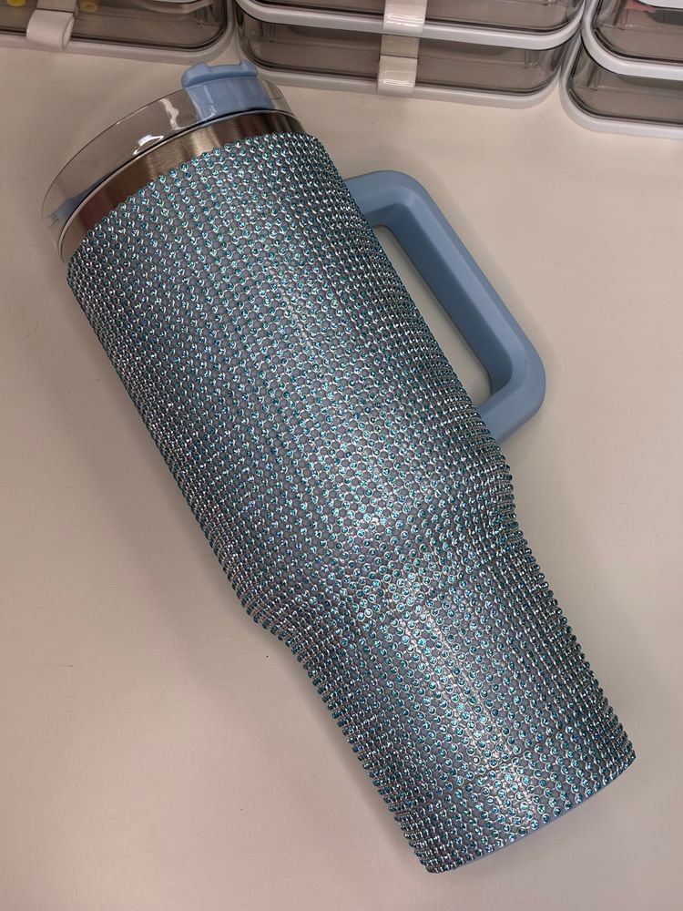Other Blue Rhinestone Covered Tumbler With Handle product image