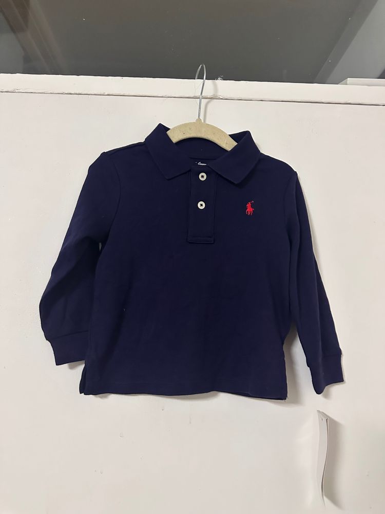 Polo Ralph Lauren Navy Blue Long Sleeve Polo Shirt