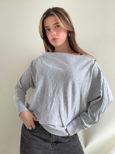 Allsaints Elle Popper Batwing Jumper (L)