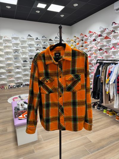 STUSSY PLAIS SHIRT S
