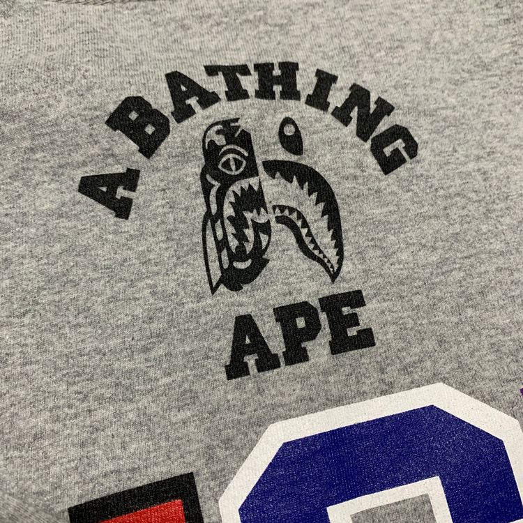 Bape Medium Tiger Shark Grey Tee A Bathing Ape image 10