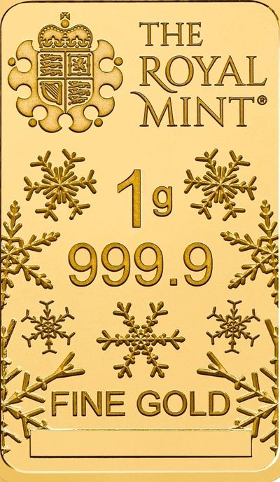 Christmas 1g Gold Bullion Minted Bar Bullion