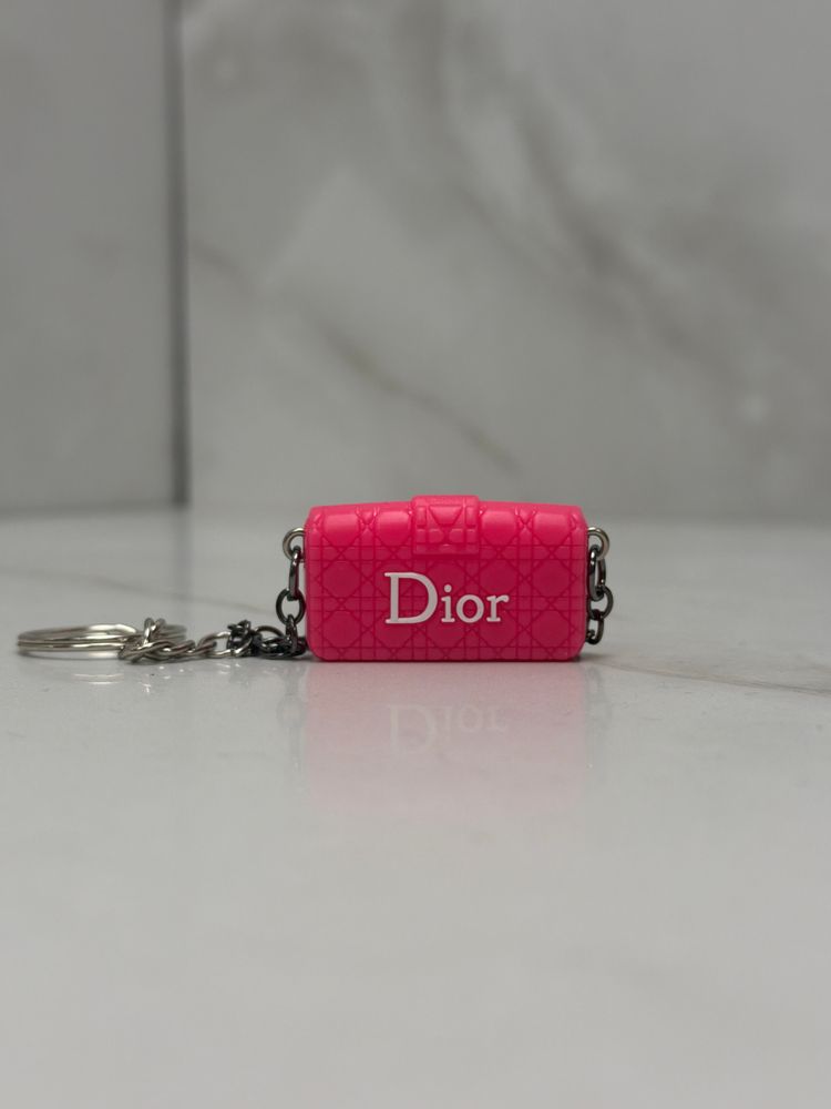 Custom madeDior Pink Keychain Bag Charm