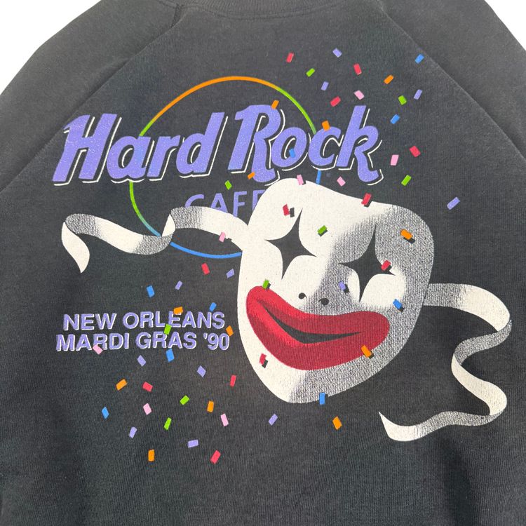 Vintage Hanes 90's Hard Rock Cafe Mardi Gras Sweatshirt Black image 7