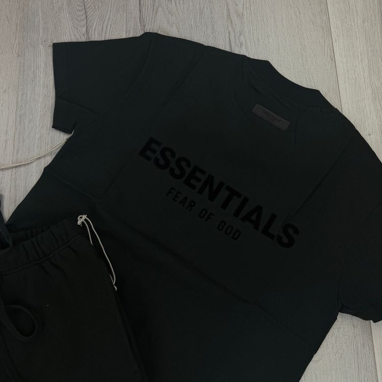 Essentials Men’s Black T-shirt & Short Set image 6