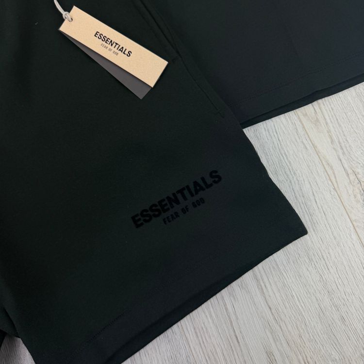 Essentials Men’s Black T-shirt & Short Set image 2