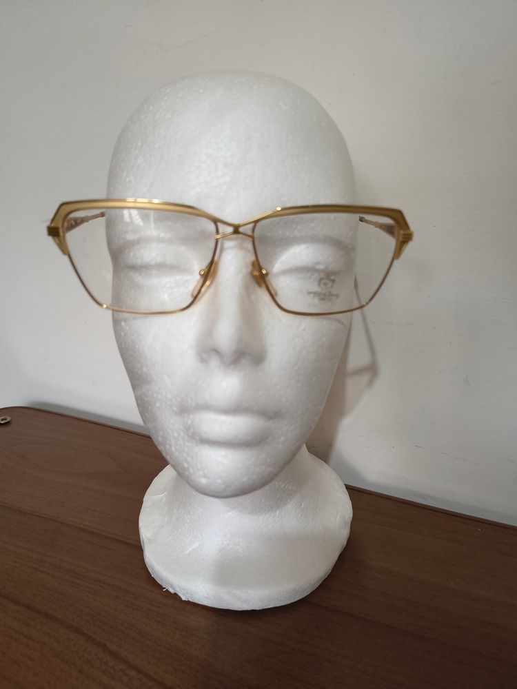Montatura Von Furstenberg gold Metal Frame Eyeglasses With Tortoiseshell Temples image 2
