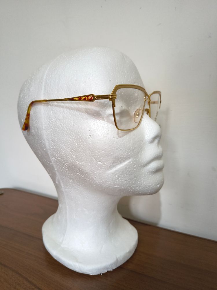 Montatura Von Furstenberg gold Metal Frame Eyeglasses With Tortoiseshell Temples image 4