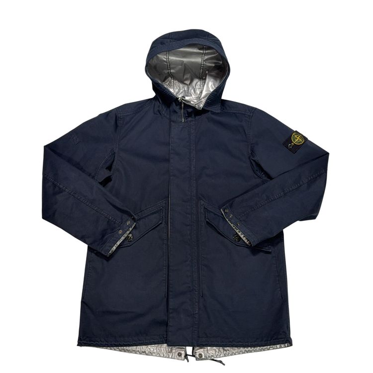 Stone Island Reversible Navy Hooded Jacket