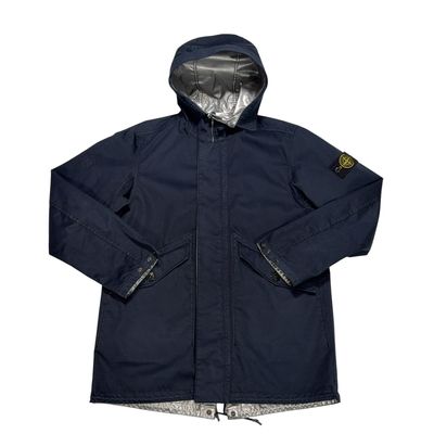 Stone Island Reversible Navy Hooded Jacket