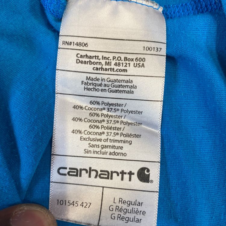 Carhartt Workwear Short Sleeve T-Shirt | Electric Blue Chest Logo Tee image 6