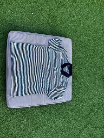 Nike Men's Navy & White Dri-FIT Striped Polo Shirt Large Standard Fit