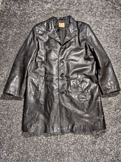 Conbipel Genuine Leather Coat – Black – Size 52 (XL)