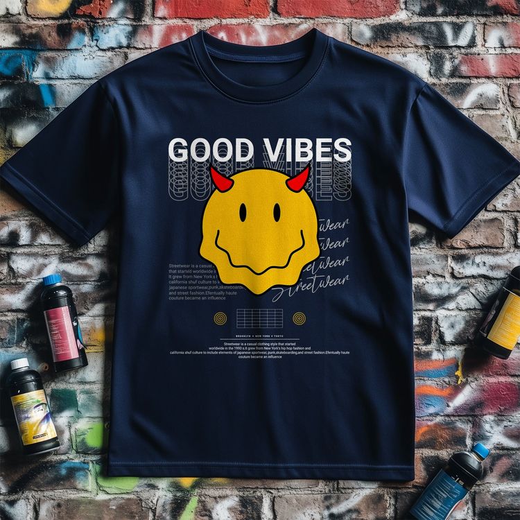 Good Vibes Smiley T-Shirt - Spread US image 5