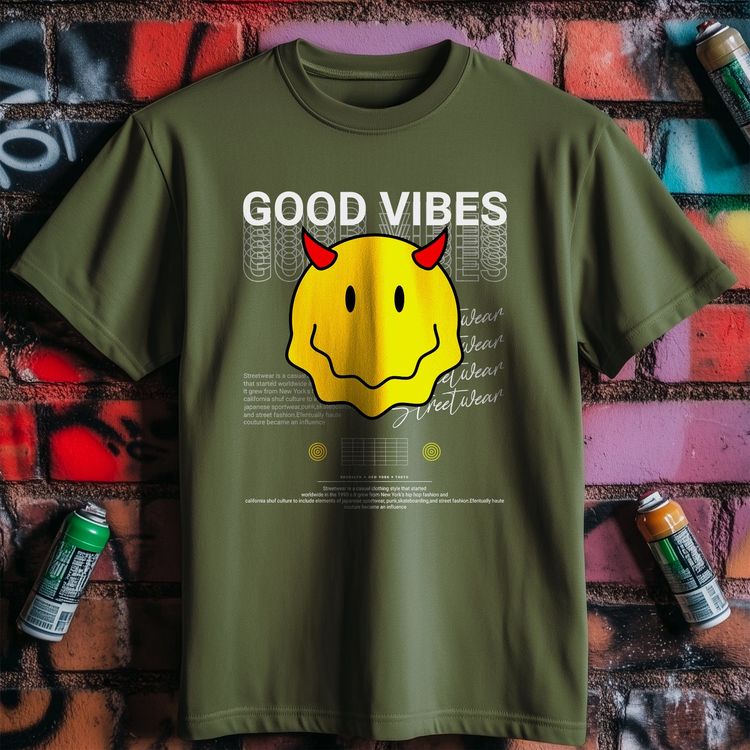 Good Vibes Smiley T-Shirt - Spread US image 4