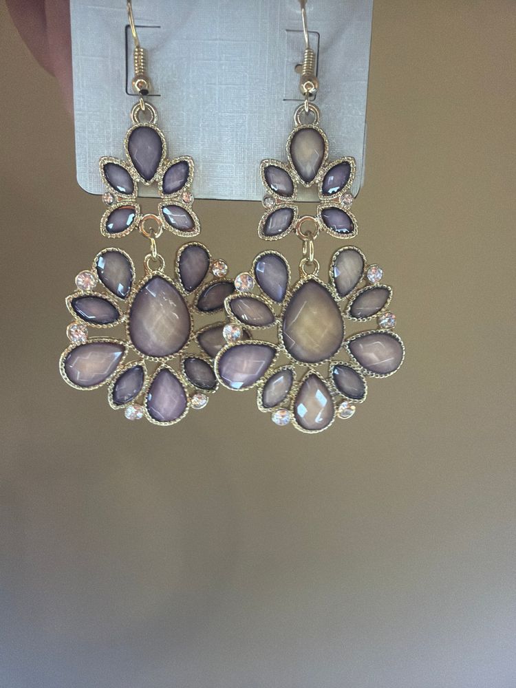Other Purple Gemstone Drop Earrings product image