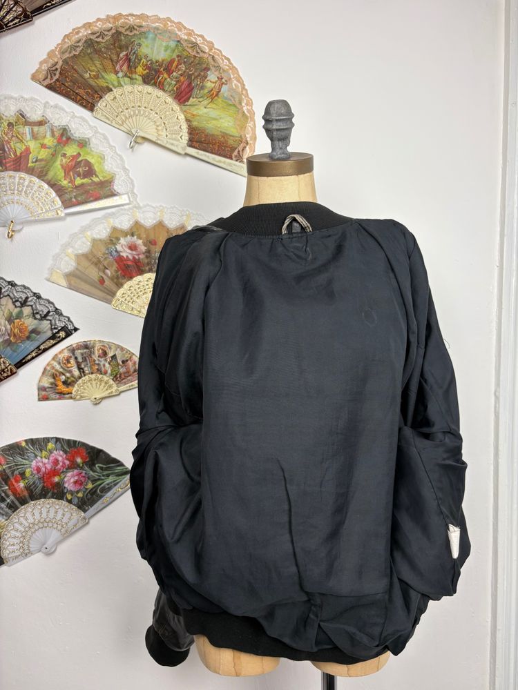 Vintage 1993 Leather distressed Monte Carlo racing team bomber jacket  image 8