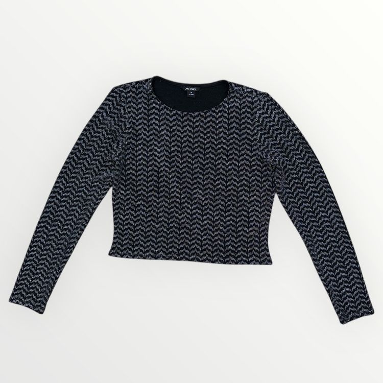 Other Black And White Patterned Long Sleeve Top product image