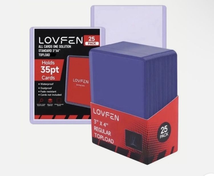 Lovsen 3X4 Inch Regular Topload Card Sleeves 25 Pack