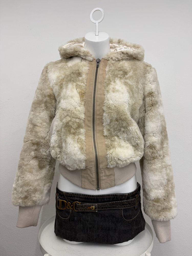 Faux Fur Bomber Jacket (UK12) image 3