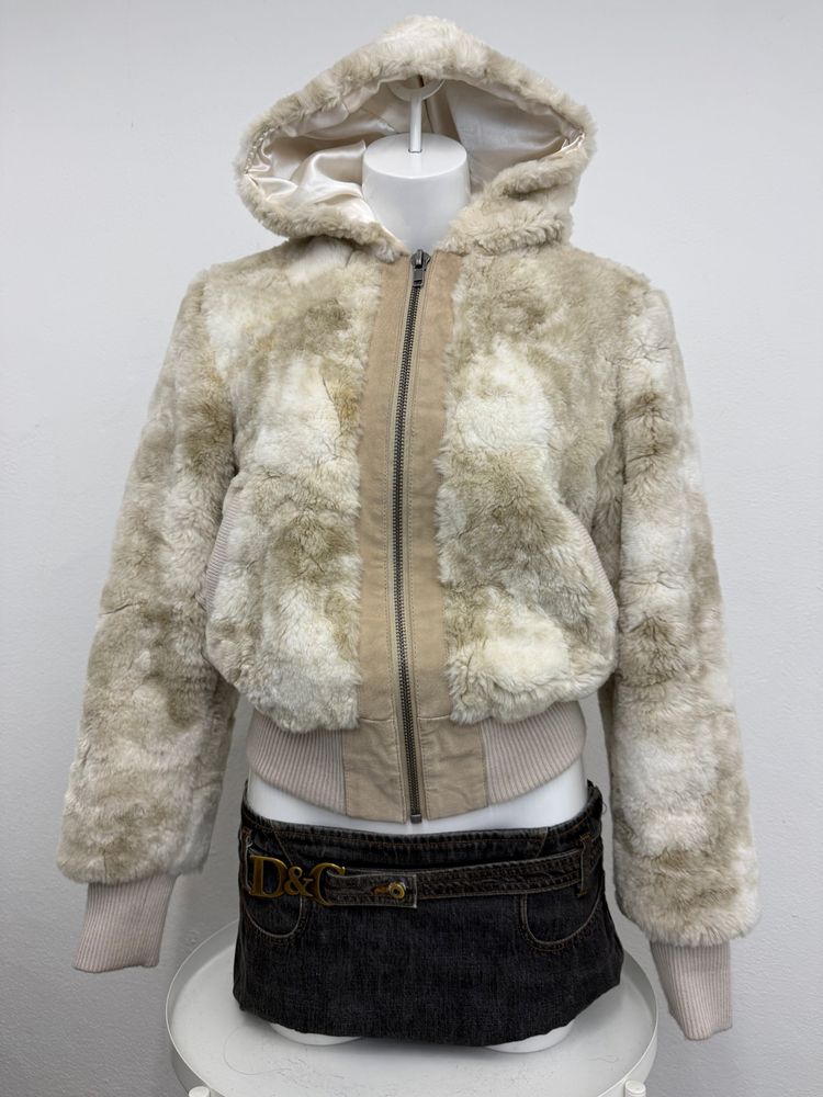 Faux Fur Bomber Jacket (UK12)