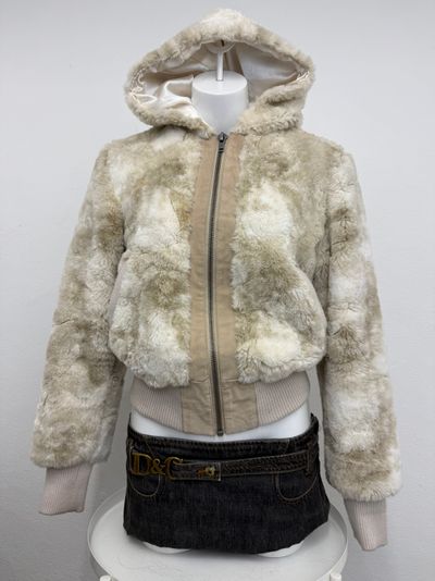 Faux Fur Bomber Jacket (UK12)