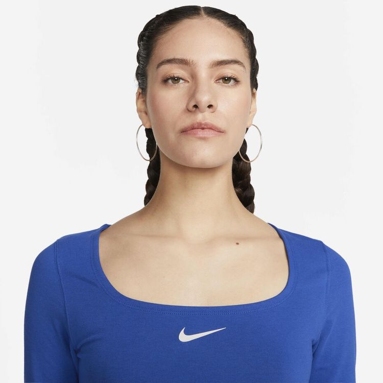 Nike blue long sleeve crop top BRAND NEW image 2