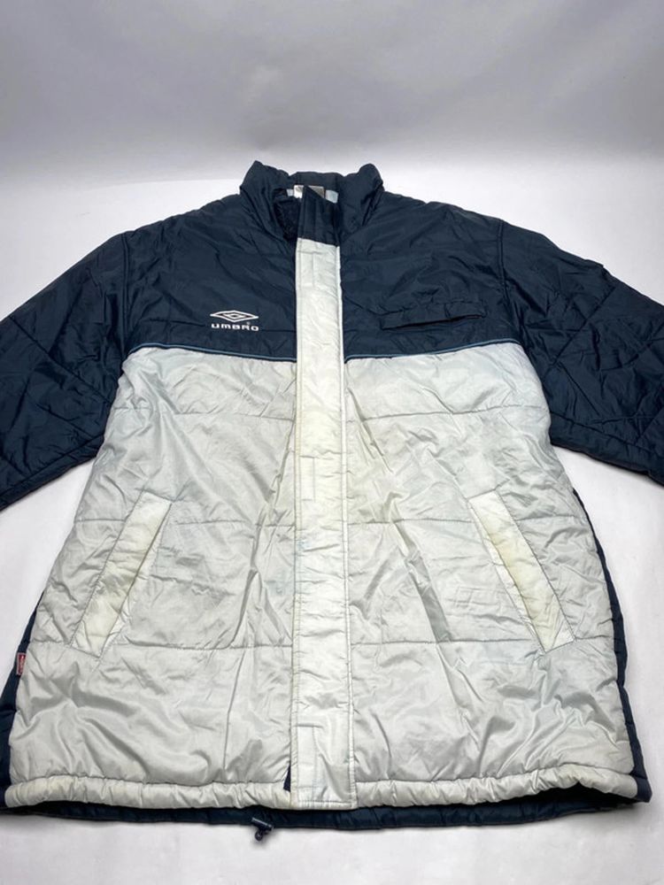 Umbro Navy & White Puffer Jacket – Men’s (Vintage / Winter Coat) image 11