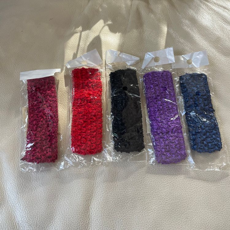 New 5 Colourful Soft Knit Tube Headband Hair Bands Bandeau For Girls Ladies  imagen 1