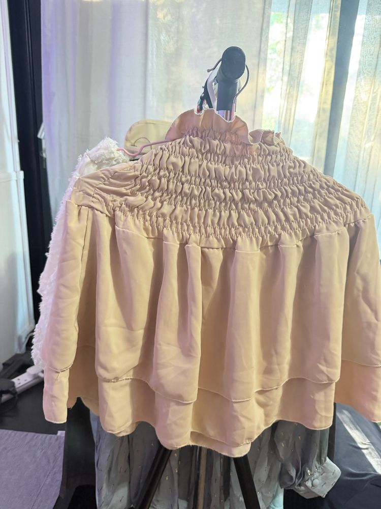 Set Beige Long Sleeve Blouse and skirt   image 2