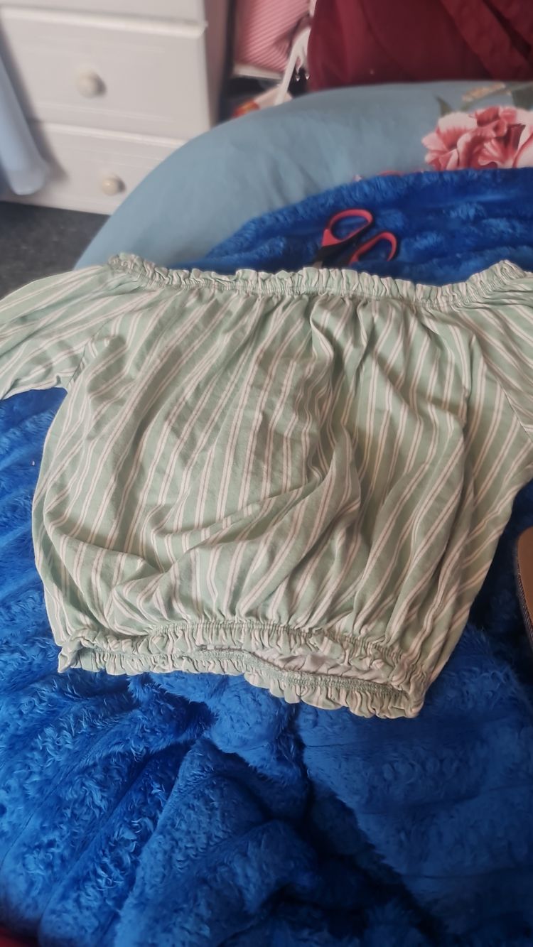 Other Striped Off-Shoulder Crop Top product image