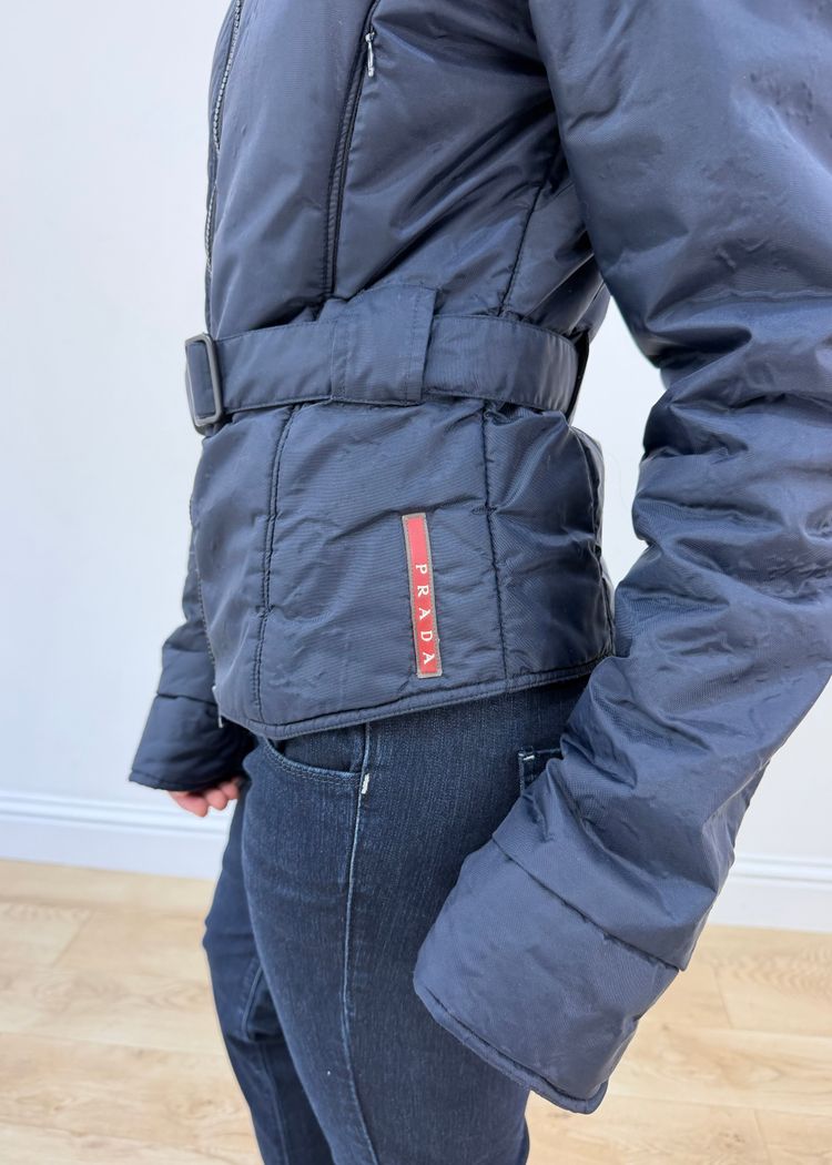 large navy prada jacket image 7