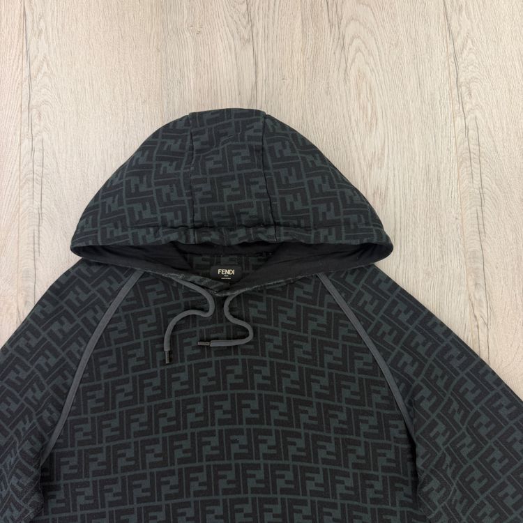 Fendi Men’s Black Pullover Hoodie FF Logo - Medium image 6