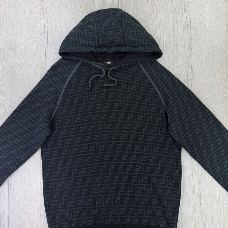 Fendi Men’s Black Pullover Hoodie FF Logo - Medium image 5