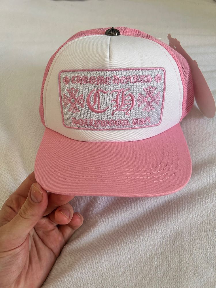 Chrome Hearts Pink And White Baseball Cap image 1