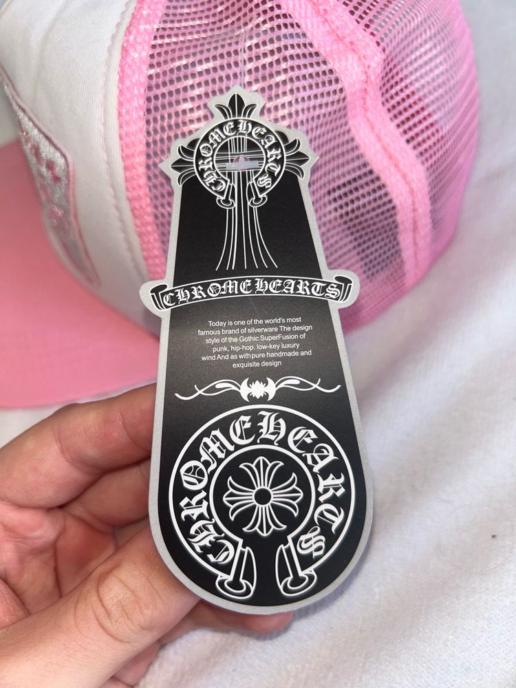 Chrome Hearts Pink And White Baseball Cap image 4