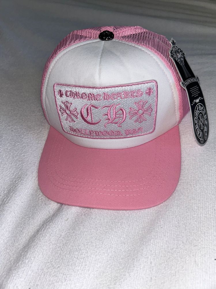 Chrome Hearts Pink And White Baseball Cap image 2