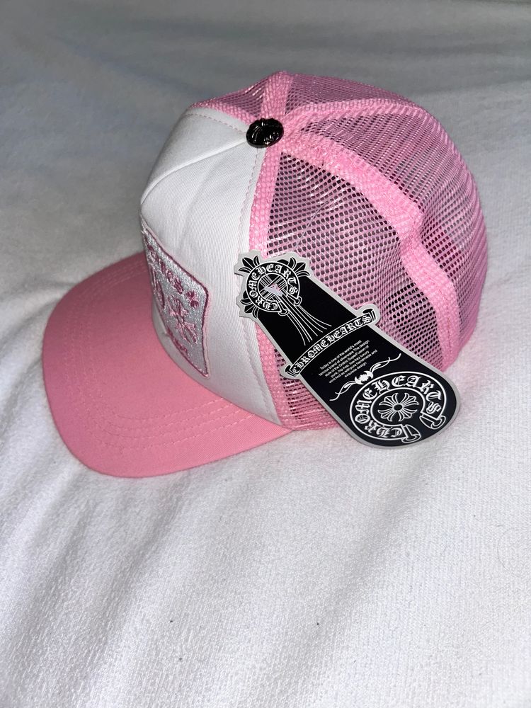 Chrome Hearts Pink And White Baseball Cap image 3