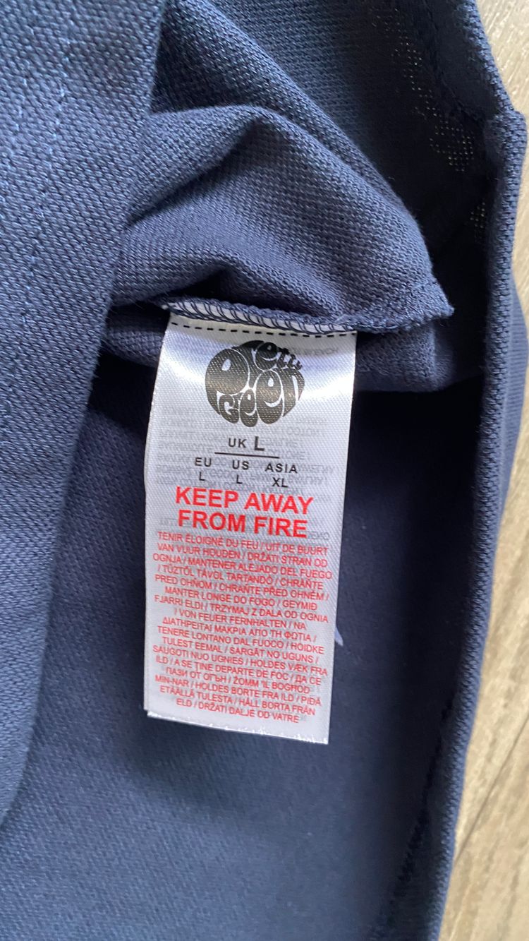 Pretty Green Navy Paisley Trim Polo Shirt L BNWT With £59.99 on tag 7