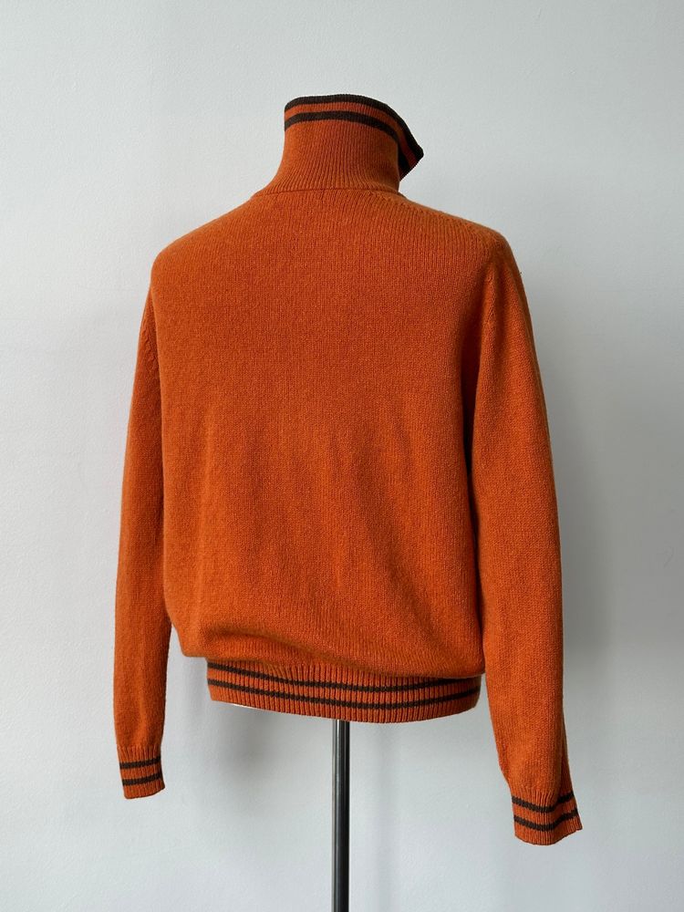 Burberry 1990s Wool Double Zip Funnel Neck Cardigan - L obraz 6