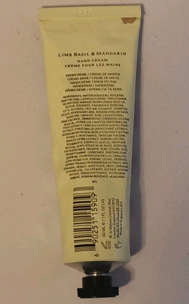 Jo Malone London Lime Basil & Mandarin Hand Cream 30ml - Luxury Moisturizing image 2