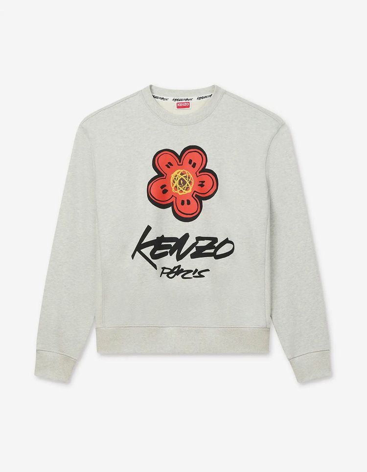 Kenzo x Futura 2000 Grey Boke Flower Logo Sweatshirt