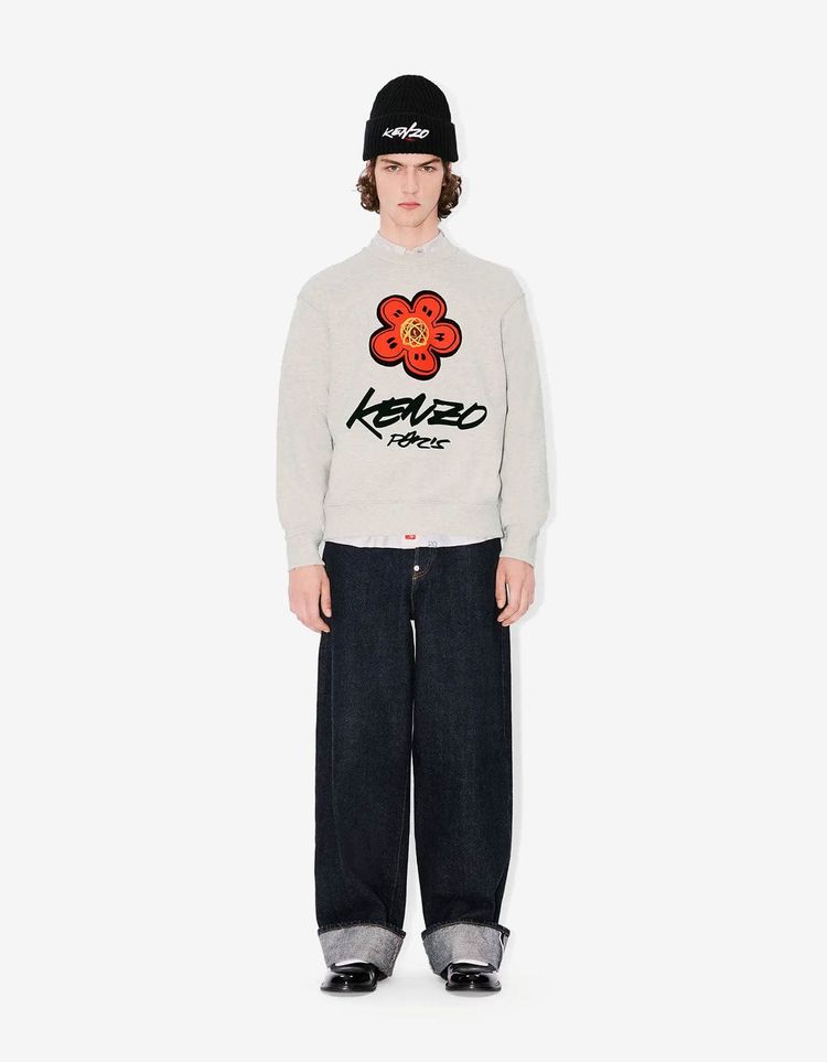 Kenzo x Futura 2000 Grey Boke Flower Logo Sweatshirt 6