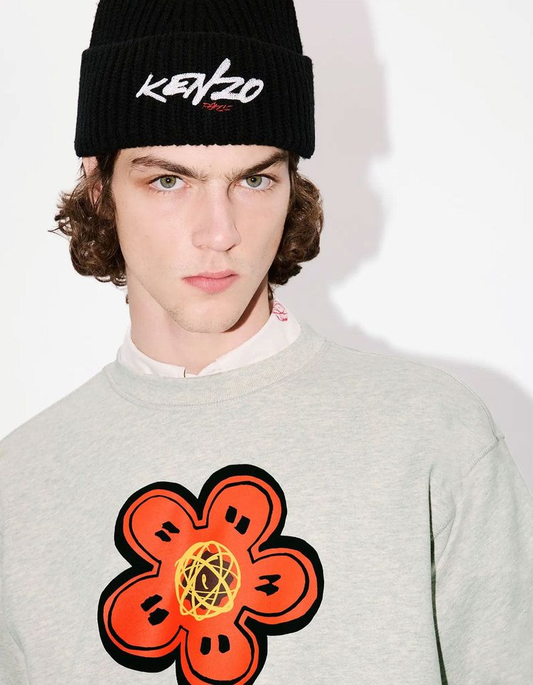 Kenzo x Futura 2000 Grey Boke Flower Logo Sweatshirt 7