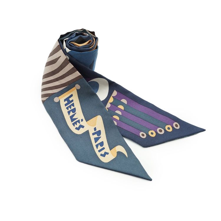 Hermes Multicolor Parade En Fanfare Silk Twilly Scarf 86 image 1