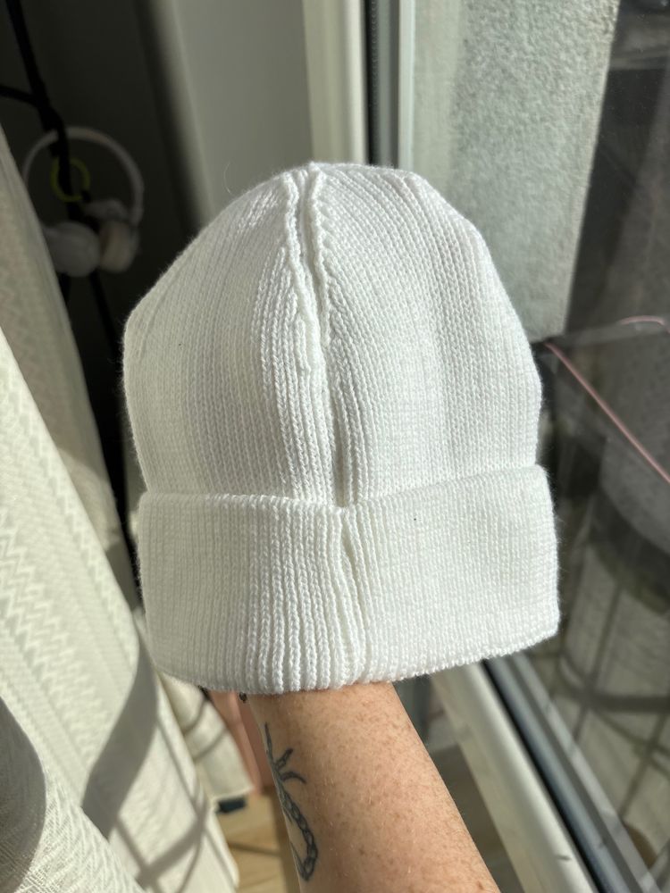 The North Face White Knit Beanie image 2