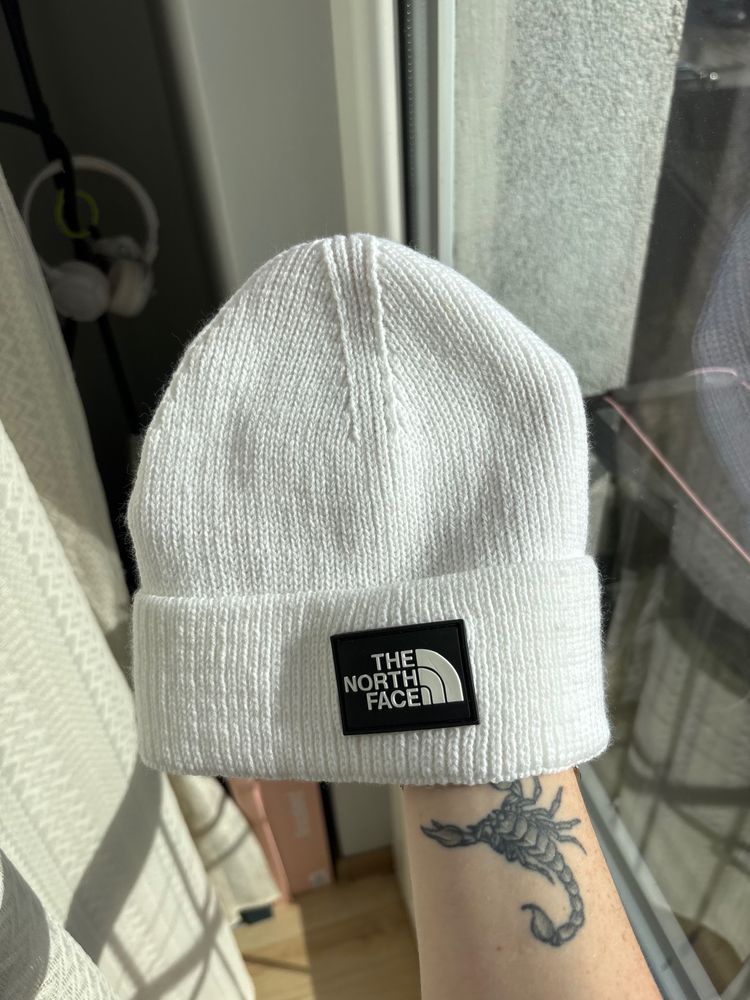 The North Face White Knit Beanie image 1