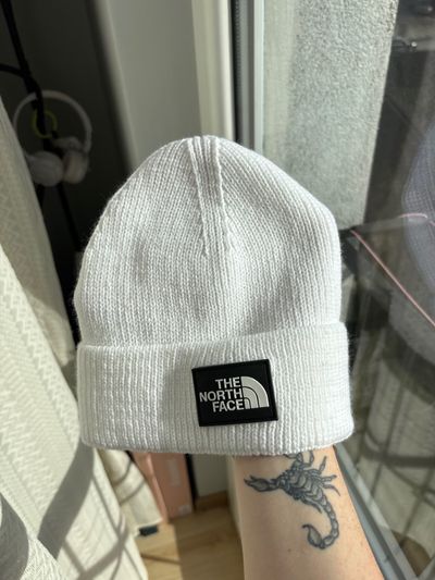 The North Face White Knit Beanie