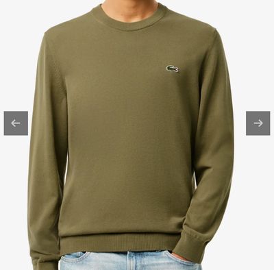 Lacoste Men'S Crew Neck Sweater Green RRP £110