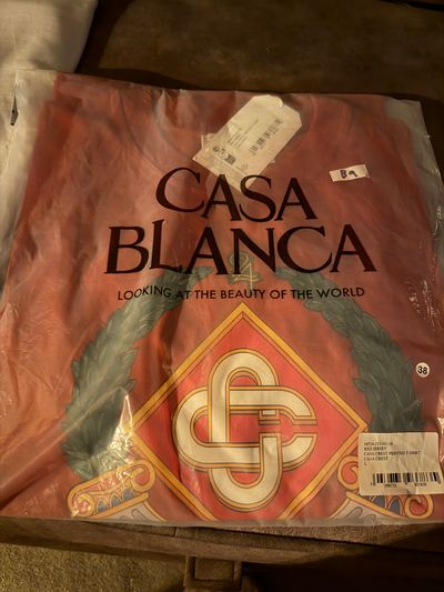 Casablanca Red Jersey Casa Crest Printed T-Shirt